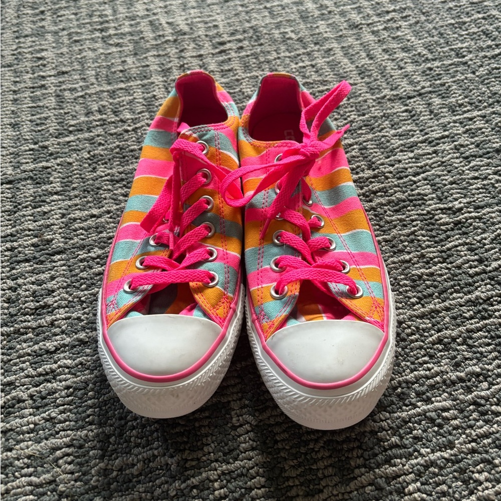 Converse All Star low top neon shoes size 6